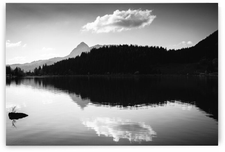 Water reflection in Austria black and white by Matthias Hauser