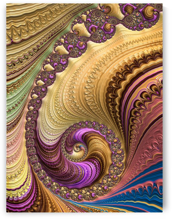 Luxe colorful fractal spiral by Matthias Hauser