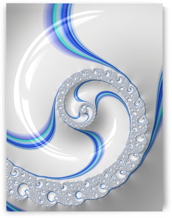 White and blue spiral elegant and minimalist by Matthias Hauser