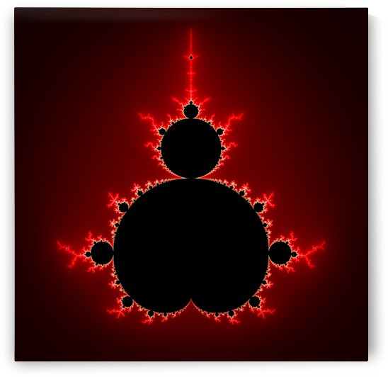 Mandelbrot set black and red square format by Matthias Hauser
