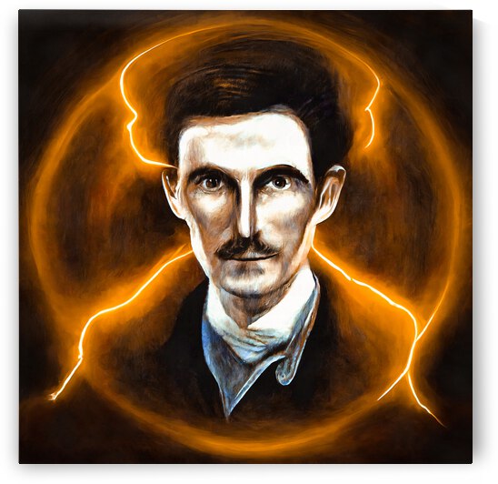 Nikola Tesla Portrait 01 by Matthias Hauser