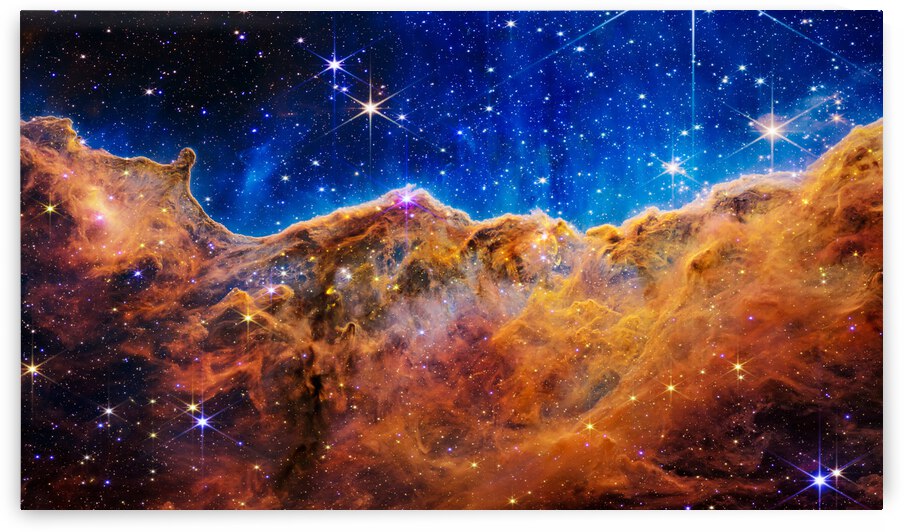 Space Image James Webb Telescope Cosmic Cliffs in Carina Nebula by Matthias Hauser