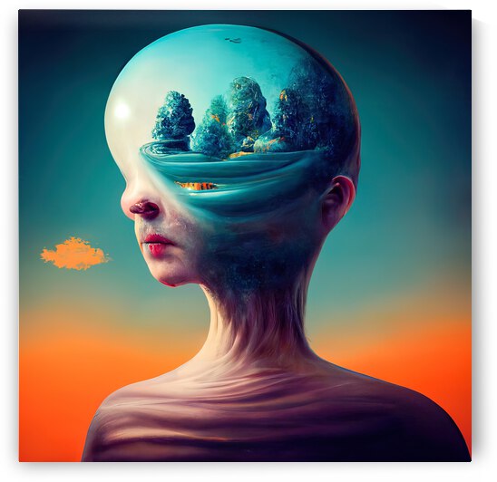 Surreal Art 01 Woman Head Insight by Matthias Hauser