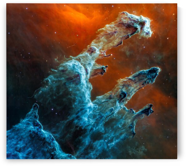 Pillars of Creation MIRI Image James Webb Space Telescope by Matthias Hauser