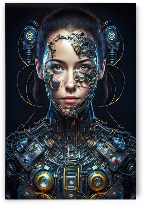 The Future of AI 01 Cyborg Woman by Matthias Hauser
