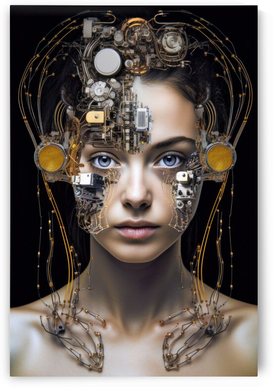 The Future of AI 16 Female Cyborg by Matthias Hauser