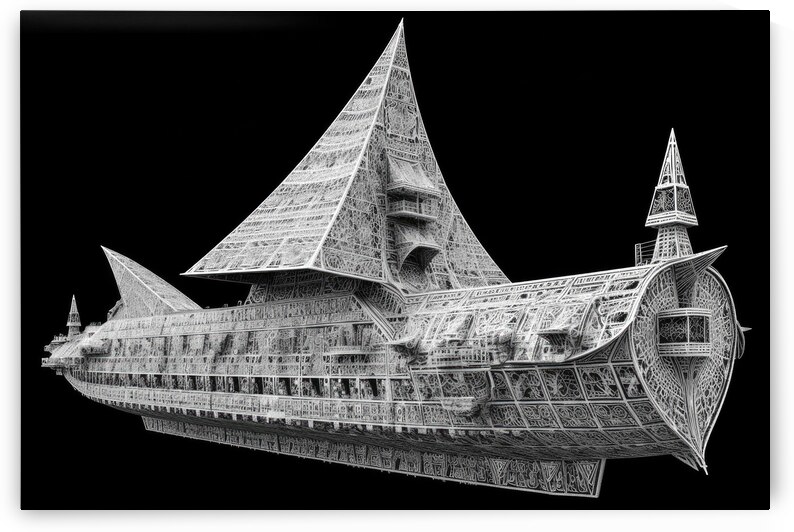 Fractal Spaceship 09 The Sierpinski Starship by Matthias Hauser