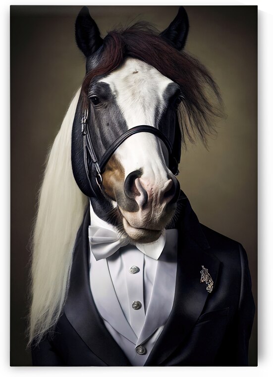 Well-dressed Animal 02 Horse Portrait by Matthias Hauser