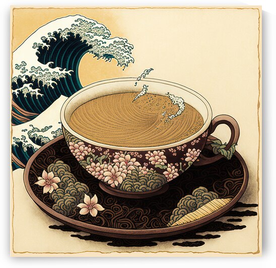 Coffee Cup Ukiyo-e Style 01 by Matthias Hauser