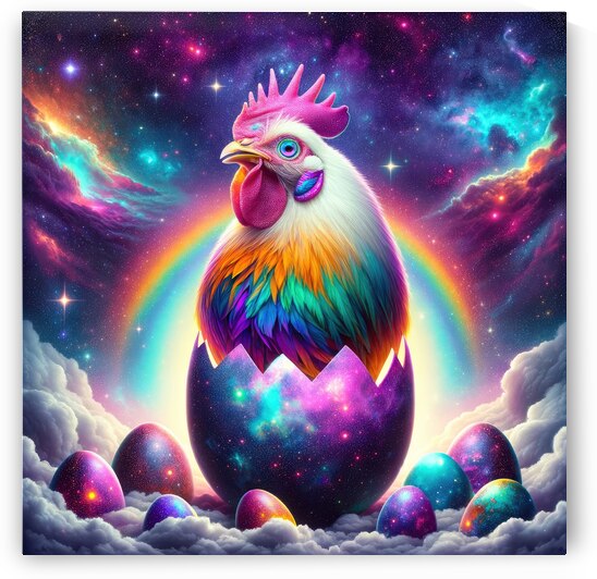 Surreal Psychedelic Galaxy Chicken 01 by Matthias Hauser