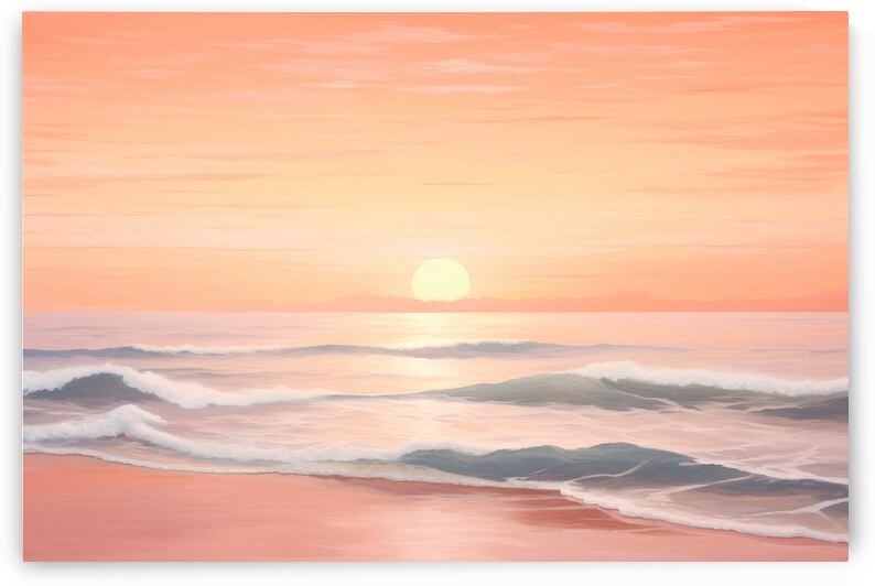 Ocean Sunrise Peach and Gold 01 by Matthias Hauser