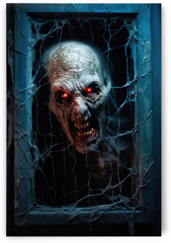 Horror Skull in Window 01 by Matthias Hauser