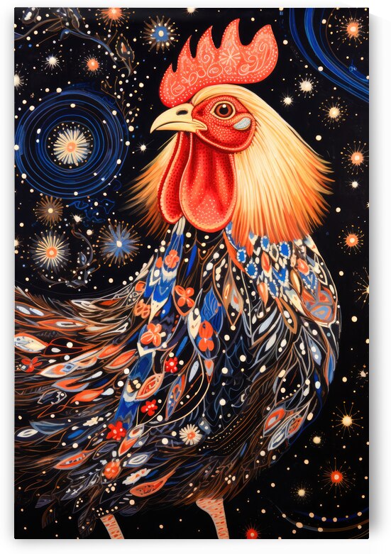 Tribal Animal Art 04 Cosmic Chicken by Matthias Hauser