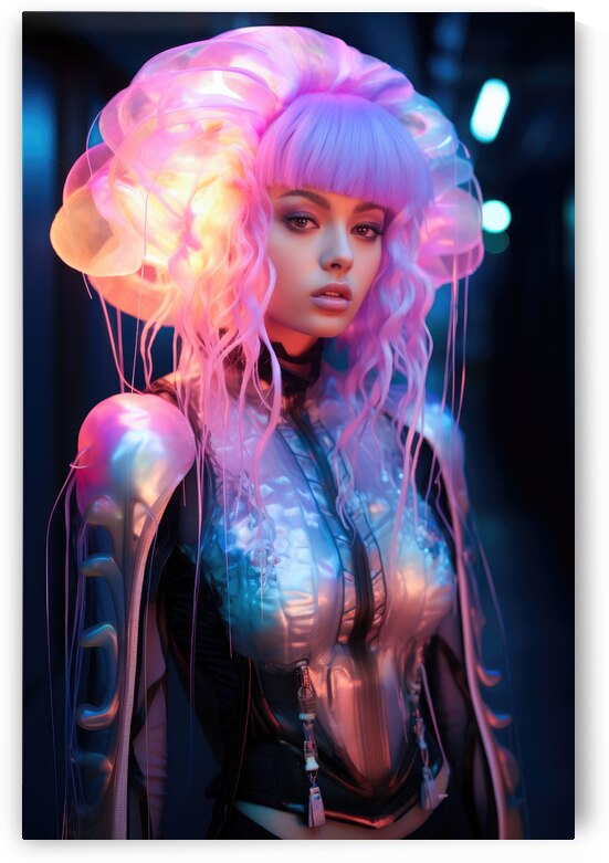 Jellyfish Cyberpunk Woman 05 Fashion Model by Matthias Hauser