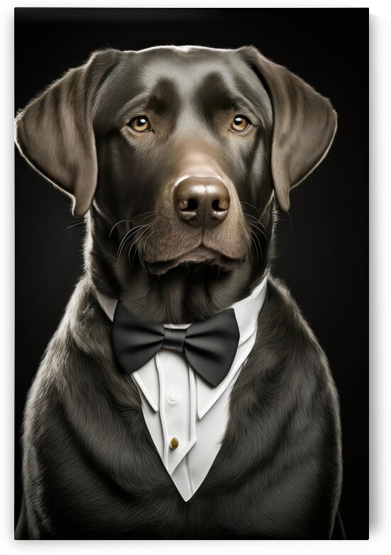 Labrador Dog wearing a Tuxedo by Matthias Hauser