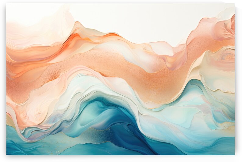 Abstract Pastel Ocean Waves 03 by Matthias Hauser