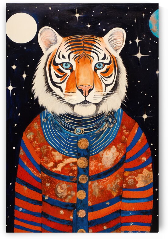 Tribal Animal Art 10 Tiger by Matthias Hauser