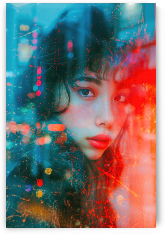 Cyberpunk Aesthetic 04 Woman behind Glass by Matthias Hauser