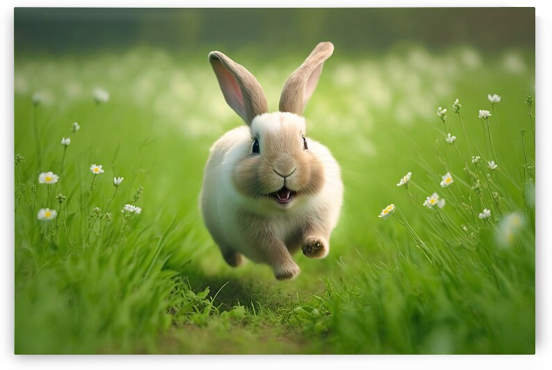 Happy Running Animal 03 Funny Bunny by Matthias Hauser
