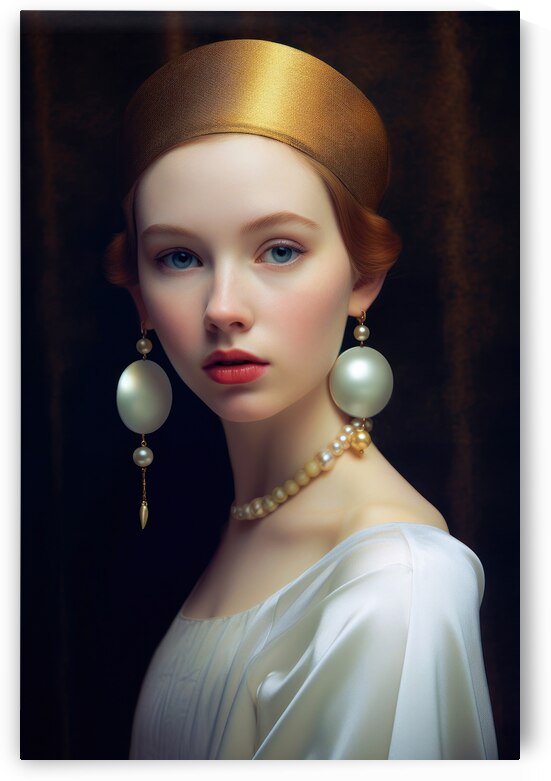Woman with big pearl earring 01 by Matthias Hauser