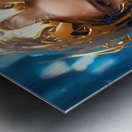 The Future of AI 50 Cyborg Gold and Blue Metal print