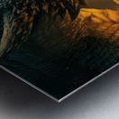 Dragon reading a magic book 01 Metal print