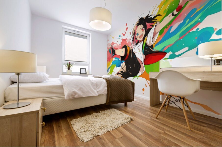Joyful jump 01 Mural print