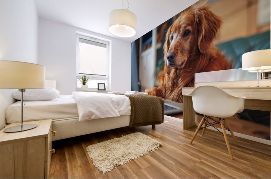 Working like a dog 02 The Diligent Canine Mural print