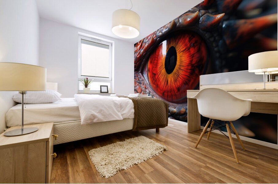 Dragon Eye 01 Red Mural print