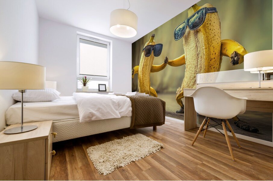 Dynamic Duo - Dancing Bananas Mural print