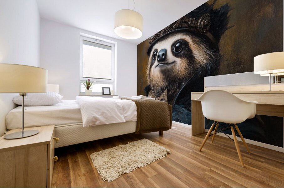 Steampunk Sloth Gentleman Mural print