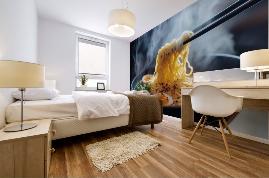 Steaming Ramen Delight Mural print