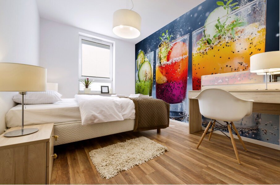 Vibrant Designer Drinks Mural print