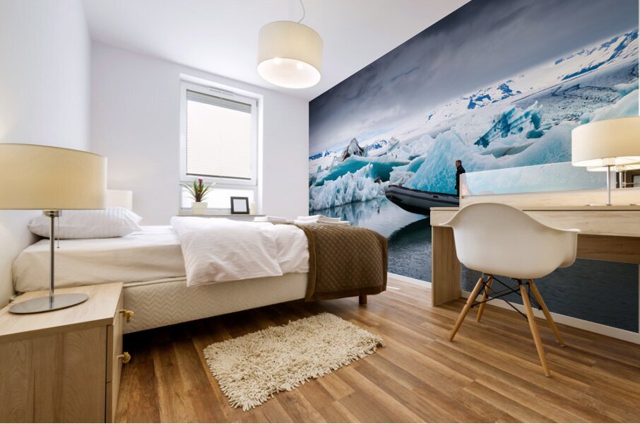 The Explorer - Glacier lagoon in Iceland Mural print