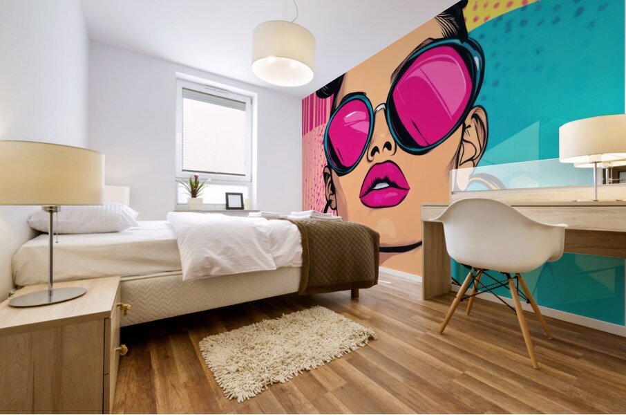 Retro Pop Diva Mural print