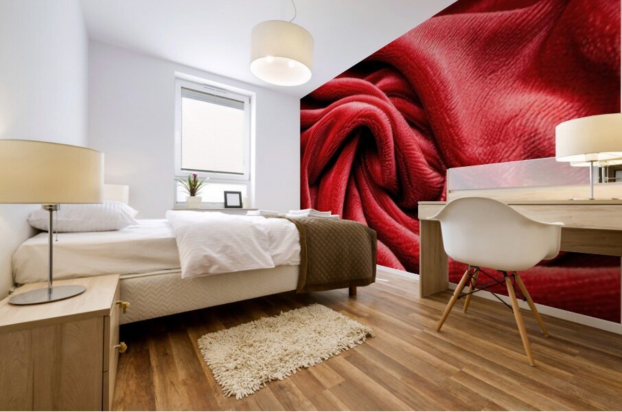Red Abstract Fabric Mural print