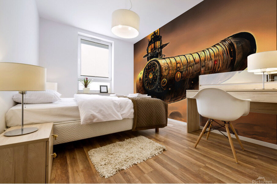 Steampunk Zeppelin 01 Mural print