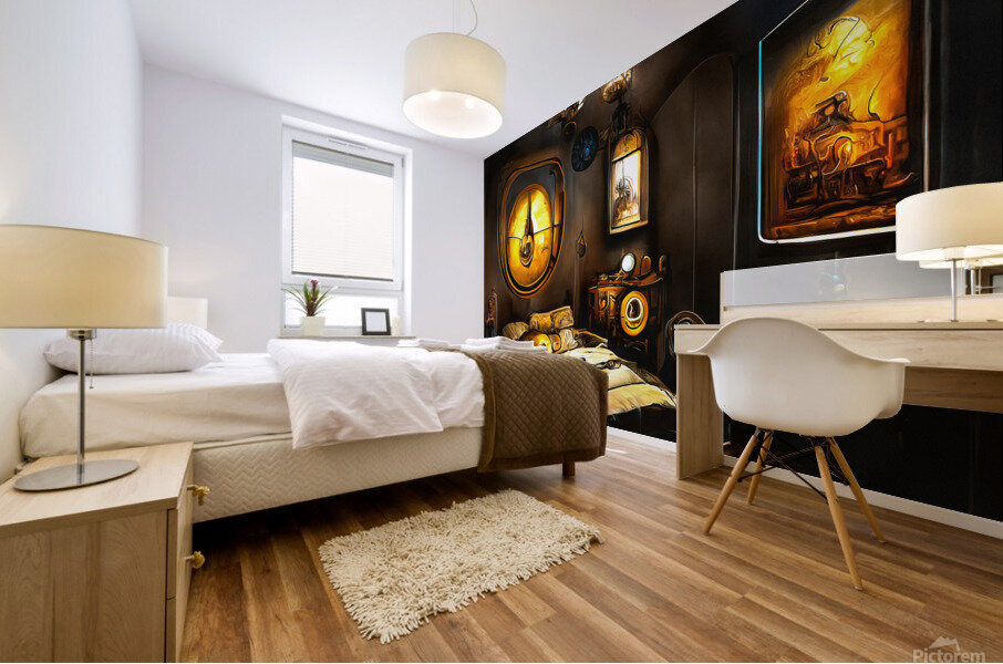 Steampunk Bedroom 01 Mural print