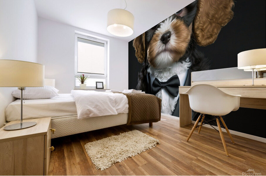 Well-dressed Animal 46 Cavapoo Dog Mural print