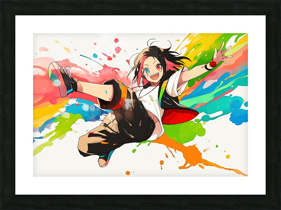 Joyful jump 01 Picture Frame print