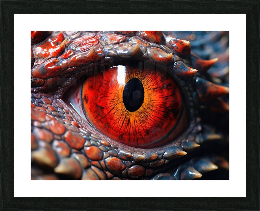 Dragon Eye 01 Red Picture Frame print