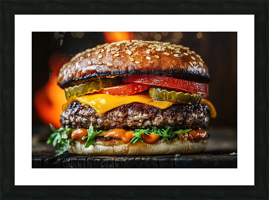 Tasty Perfect Burger Picture Frame print