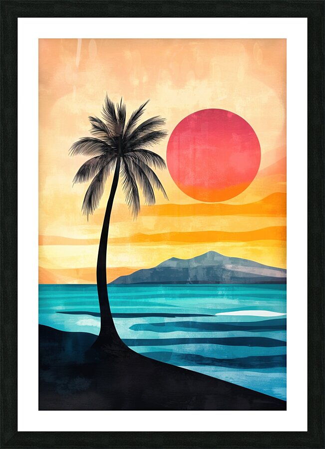 Tropical Tranquility - Ocean Sunset Picture Frame print