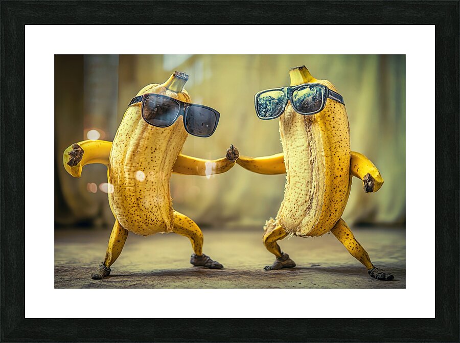 Dynamic Duo - Dancing Bananas Picture Frame print