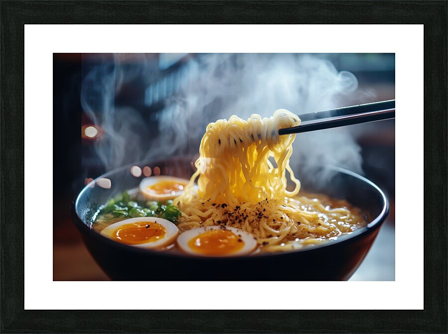 Steaming Ramen Delight Picture Frame print