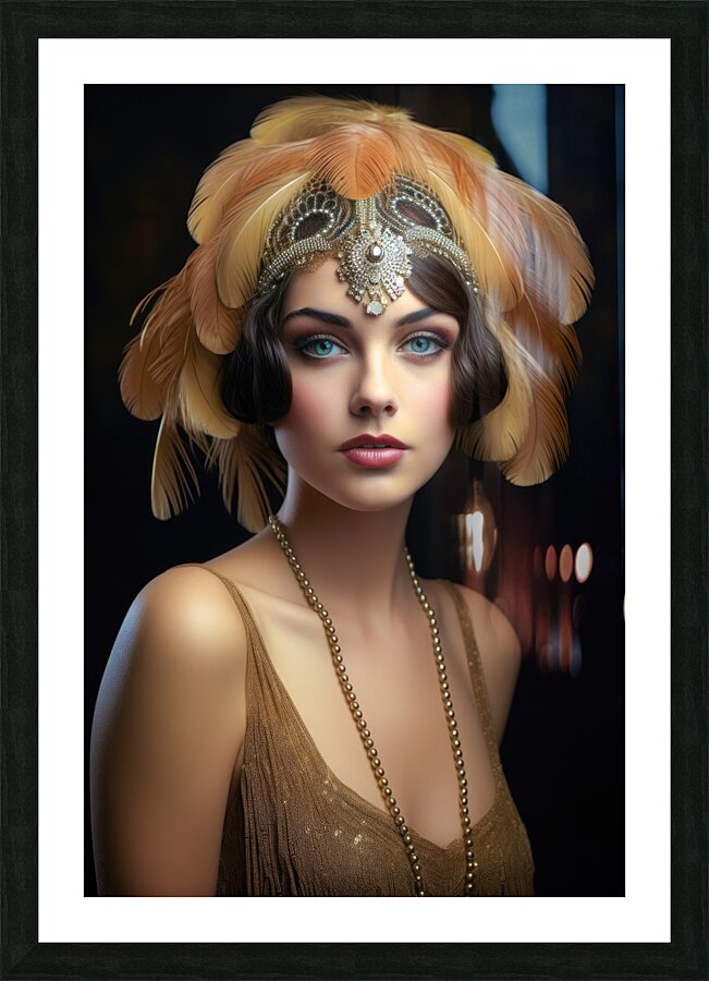 1920s Flapper Woman 17 Picture Frame print