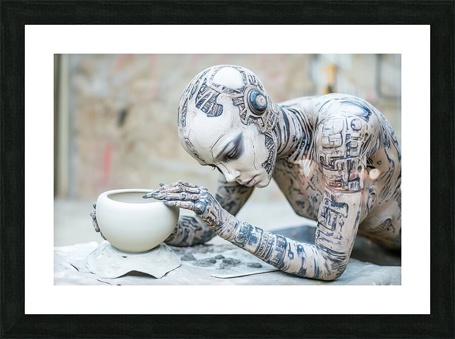 Cyborg Pottery Session Picture Frame print