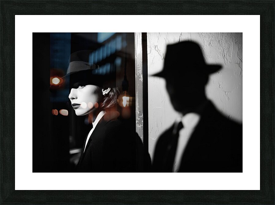 Split Light Split Loyalty - Film  Noir Picture Frame print