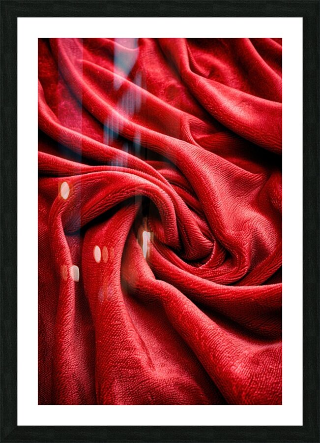 Red Abstract Fabric Picture Frame print