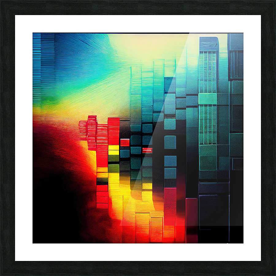 Abstract Digital World 26 Picture Frame print